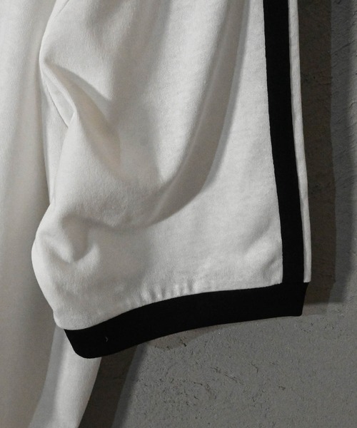 Ritzy（リッツィー）の「16/TC 天竺袖ライン 刺繍Tシャツ(ハートLOGO、Marseille） レディース メンズ（Tシャツ/カットソー・メンズ・ブラック/ホワイト/ブラック系その他/ホワイト系その他・MEDIUM/LARGE/X-LARGE/SMALL）」の21枚目の写真