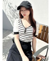 RESEXXY | ギャザースリーブニットトップス(ニット/セーター)