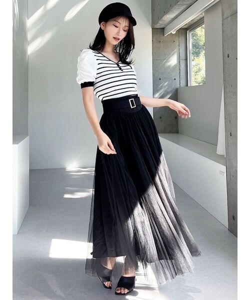 RESEXXY（リゼクシー）の「ギャザースリーブニットトップス（ニット/セーター・レディース・ブラック/その他1/レッド・FREE）」の21枚目の写真