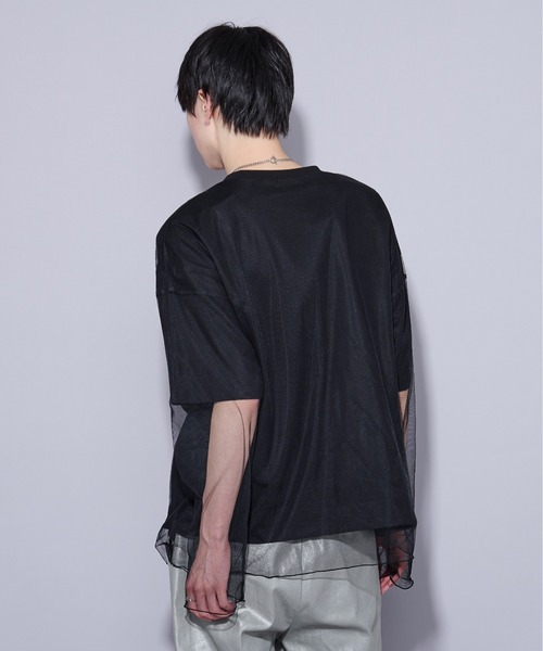 Ellno Loset(エルノロゼット)の「メタリックptチュールレイヤードT(Tシャツ/カットソー・メンズ・オフホワイト/ブラック・MEDIUM/SMALL/LARGE)」の16枚目の写真