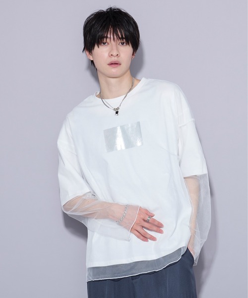 Ellno Loset（エルノロゼット）の「メタリックptチュールレイヤードT