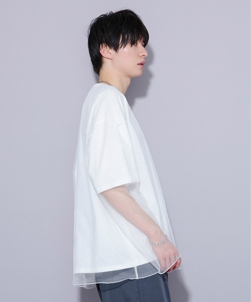 Ellno Loset（エルノロゼット）の「メタリックptチュールレイヤードT
