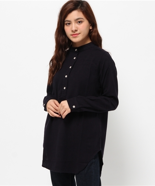 SEVENDAYS=SUNDAY(セブンデイズサンデイ)の「ネル起毛 長袖チュニック(チュニック・レディース・ベージュ/ネイビー/オフホワイト/カーキ・MEDIUM/LARGE)」の4枚目の写真