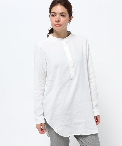 SEVENDAYS=SUNDAY(セブンデイズサンデイ)の「ネル起毛 長袖チュニック(チュニック・レディース・ベージュ/ネイビー/オフホワイト/カーキ・MEDIUM/LARGE)」の2枚目の写真