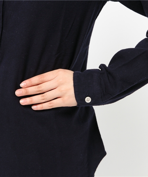 SEVENDAYS=SUNDAY(セブンデイズサンデイ)の「ネル起毛 長袖チュニック(チュニック・レディース・ベージュ/ネイビー/オフホワイト/カーキ・MEDIUM/LARGE)」の9枚目の写真