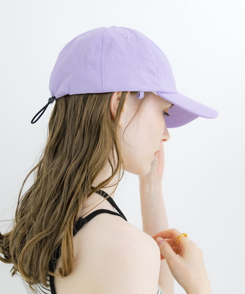 SMELLY(スメリー)の「『撥水/UVカット』サンシェードキャップ(キャップ・レディース・ラベンダー/ブラック・-)」の14枚目の写真