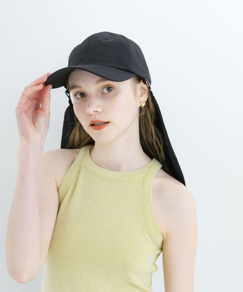 SMELLY(スメリー)の「『撥水/UVカット』サンシェードキャップ(キャップ・レディース・ラベンダー/ブラック・-)」の17枚目の写真