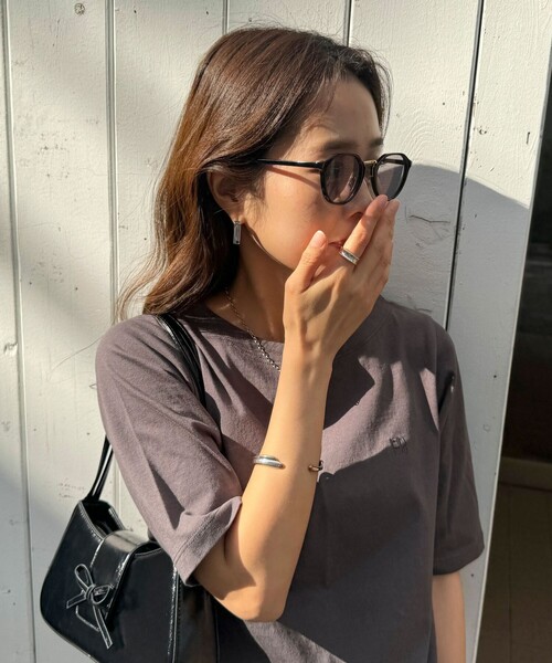 fredy emue（フレディエミュ）の「メタルセル軽量ボストンサングラス（サングラス・レディース・ブラウン系その他/チャコールグレー/オリーブ・FREE）」の2枚目の写真