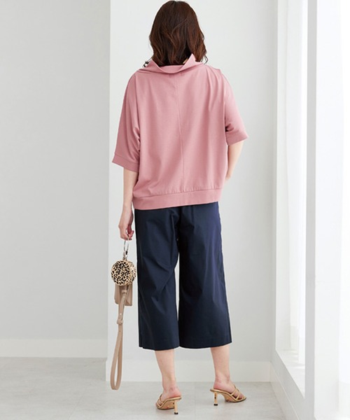 BELLUNA PLUS（ベルーナ）の「サラリ綿混ボタン使いキュロットパンツ４７（その他パンツ・レディース・ネイビー/ベージュ/カーキ/ターコイズブルー・SMALL/MEDIUM/LARGE/X-LARGE）」の16枚目の写真