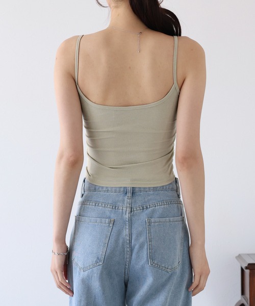 BLUEEAST（ブルーイースト）の「カップ付きチュールレイヤードキャミソール（キャミソール・レディース・ミント/ホワイト/ブラック/ベージュ/ブラウン/グレー/パープル・MEDIUM）」の21枚目の写真