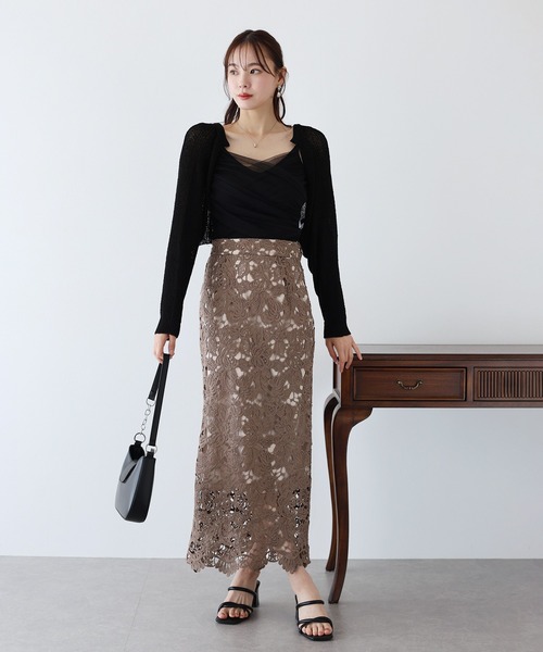 BLUEEAST（ブルーイースト）の「カップ付きチュールレイヤードキャミソール（キャミソール・レディース・ミント/ホワイト/ブラック/ベージュ/ブラウン/グレー/パープル・MEDIUM）」の13枚目の写真