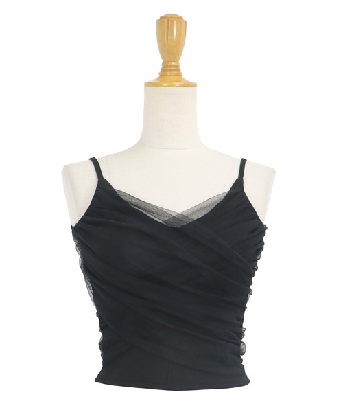 BLUEEAST（ブルーイースト）の「カップ付きチュールレイヤードキャミソール（キャミソール・レディース・ミント/ホワイト/ブラック/ベージュ/ブラウン/グレー/パープル・MEDIUM）」の22枚目の写真