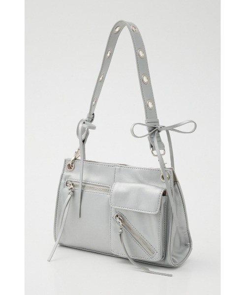 LAGUA GEM（ラグアジェム）の「RIBBON ONE HANDLE バッグ（ハンドバッグ・レディース・ブラック/シルバー・FREE）」の6枚目の写真