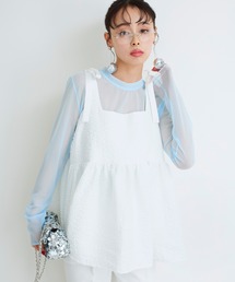 Narcissus | ジャガードリボンショルダートップス　レイヤード(その他トップス)