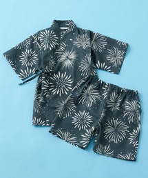 SHISKY（シスキー）の「SHISKY / シスキー 接触冷感 かすれ柄/刺し子柄/麻の葉/花火柄 甚平 キッズ（浴衣）」