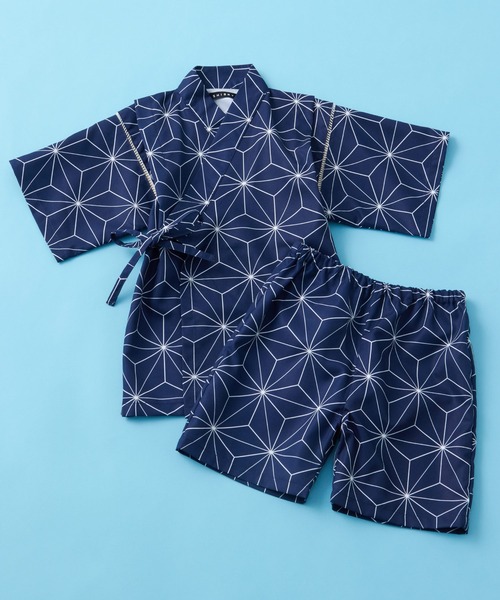 SHISKY(シスキー)の「SHISKY / シスキー 接触冷感 かすれ柄/刺し子柄/麻の葉/花火柄 甚平 キッズ(浴衣・キッズ・グレー系3/ネイビー系1/ブラック系1/グレー系1/ネイビー系3/グレー系2/ブラック系3/ブラック系4/ブラック系2/ネイビー系2/グレー系4/ネイビー系4・120/110/140/130/160/150)」の11枚目の写真