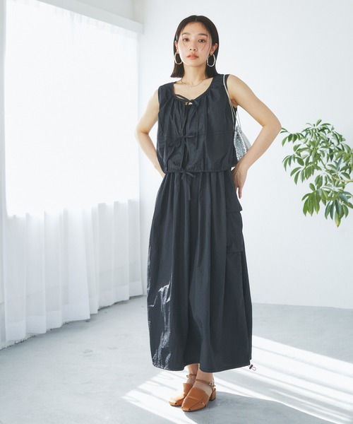 VIS(ビス)の「ボレロセットキャミワンピース(ワンピース・レディース・ブラック/ホワイト・FREE)」の15枚目の写真