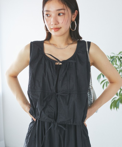 VIS(ビス)の「ボレロセットキャミワンピース(ワンピース・レディース・ブラック/ホワイト・FREE)」の18枚目の写真