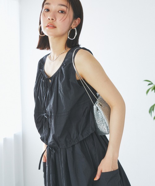 VIS(ビス)の「ボレロセットキャミワンピース(ワンピース・レディース・ブラック/ホワイト・FREE)」の19枚目の写真