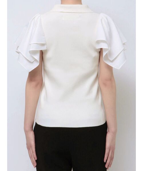 LAGUNAMOON（ラグナムーン）の「スクエアフリルスリーブニットプルオーバー（ニット/セーター・レディース・ブラック/アイボリー・FREE）」の10枚目の写真