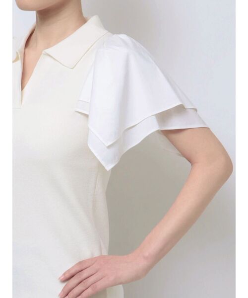 LAGUNAMOON（ラグナムーン）の「スクエアフリルスリーブニットプルオーバー（ニット/セーター・レディース・ブラック/アイボリー・FREE）」の12枚目の写真