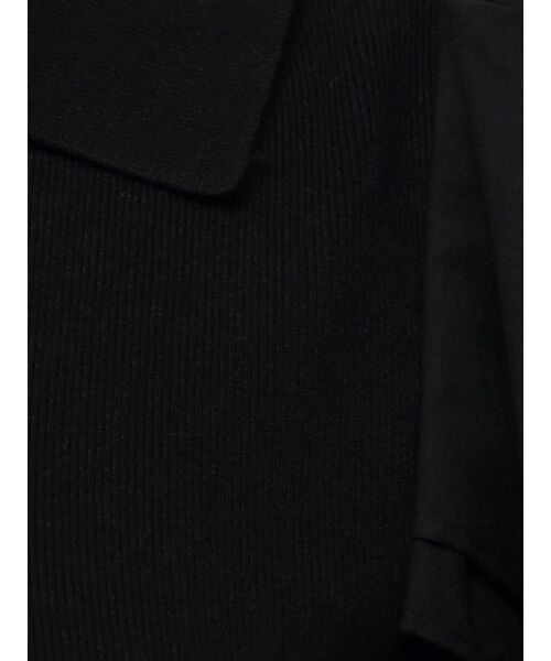 LAGUNAMOON（ラグナムーン）の「スクエアフリルスリーブニットプルオーバー（ニット/セーター・レディース・ブラック/アイボリー・FREE）」の6枚目の写真