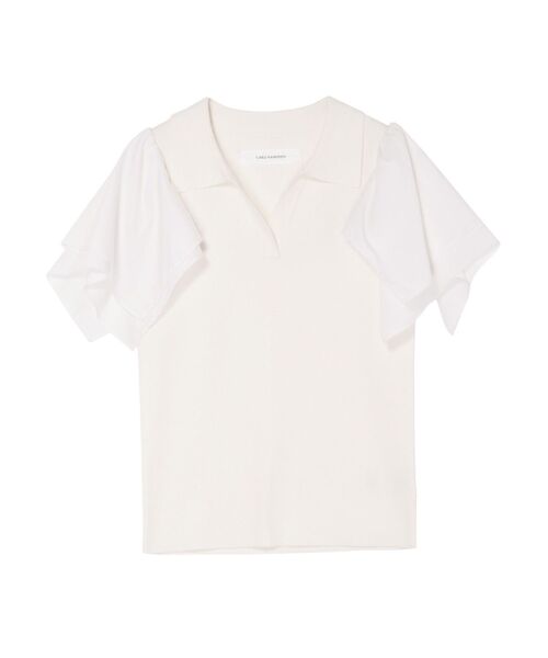 LAGUNAMOON（ラグナムーン）の「スクエアフリルスリーブニットプルオーバー（ニット/セーター・レディース・ブラック/アイボリー・FREE）」の16枚目の写真