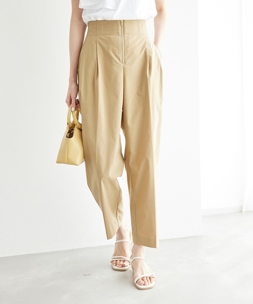 ROPE' PICNIC(ロペピクニック)の「ハイウエストジップパンツ(その他パンツ・レディース・チャコールグレー/キャメル・40/38/36)」の2枚目の写真