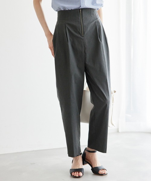 ROPE' PICNIC(ロペピクニック)の「ハイウエストジップパンツ(その他パンツ・レディース・チャコールグレー/キャメル・40/38/36)」の1枚目の写真