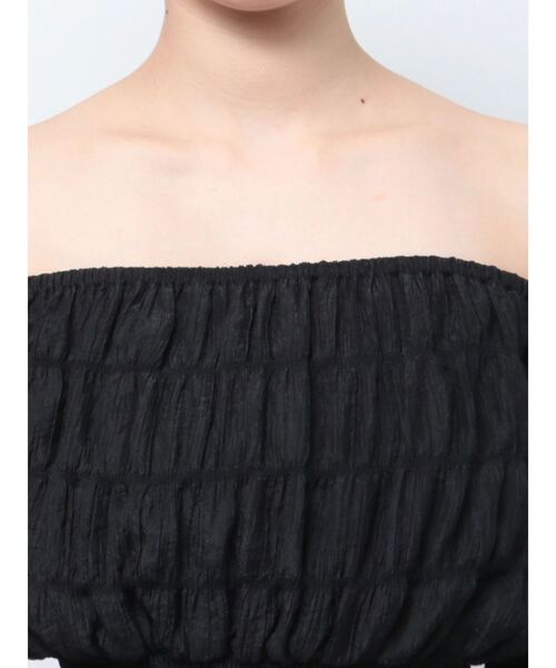 GYDA(ジェイダ)の「オフショルシャーリングスリーブブラウス(シャツ/ブラウス・レディース・オフホワイト/ブラック・FREE)」の10枚目の写真