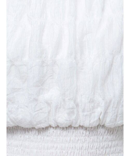 GYDA(ジェイダ)の「オフショルシャーリングスリーブブラウス(シャツ/ブラウス・レディース・オフホワイト/ブラック・FREE)」の5枚目の写真