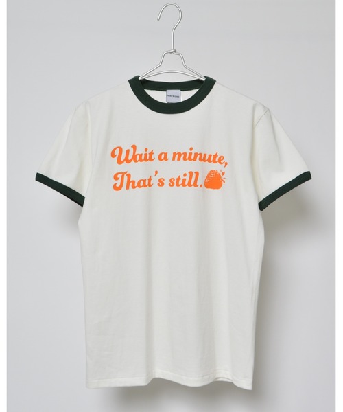 spiritoso(スピリトーゾ)の「【spiritoso】WAIT A MINUTEイチゴプリント リンガーTシャツ (CP)(Tシャツ/カットソー・レディース・ネイビー/ブラック/グリーン・FREE)」の8枚目の写真