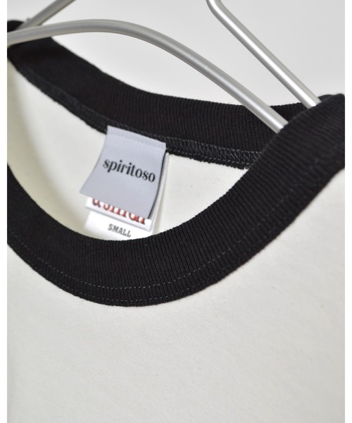 spiritoso(スピリトーゾ)の「【spiritoso】WAIT A MINUTEイチゴプリント リンガーTシャツ (CP)(Tシャツ/カットソー・レディース・ネイビー/ブラック/グリーン・FREE)」の11枚目の写真