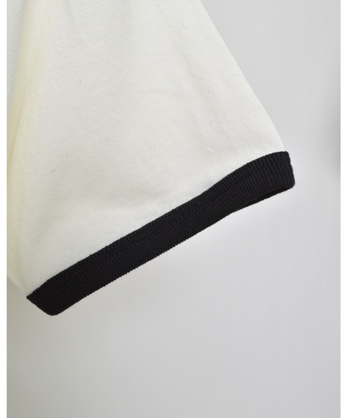 spiritoso(スピリトーゾ)の「【spiritoso】WAIT A MINUTEイチゴプリント リンガーTシャツ (CP)(Tシャツ/カットソー・レディース・ネイビー/ブラック/グリーン・FREE)」の12枚目の写真
