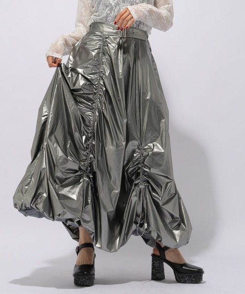 HARE（ハレ）の「バルーンデザインスカート(HARE)（スカート・レディース・ブラック/シルバー・FREE）」の11枚目の写真