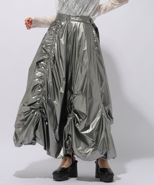 HARE（ハレ）の「バルーンデザインスカート(HARE)（スカート・レディース・ブラック/シルバー・FREE）」の13枚目の写真
