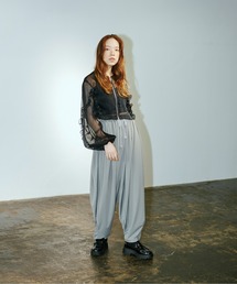 セール】シャギーチェックチュールレイヤードPジャケット（テーラード