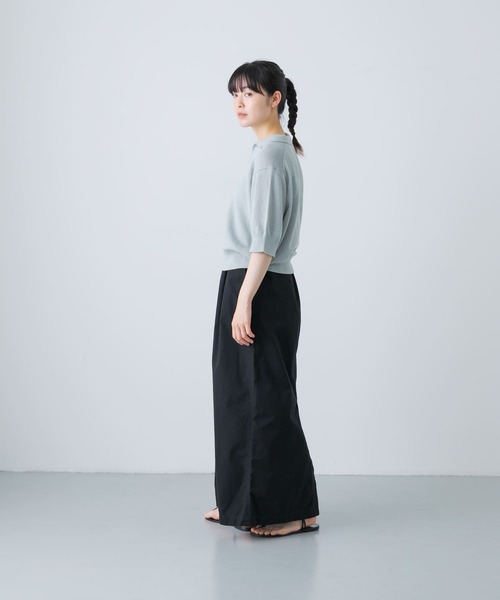 かぐれ（カグレ）の「ハーフスリーブポロニット（ニット/セーター・レディース・ミント/ブラック・FREE）」の20枚目の写真