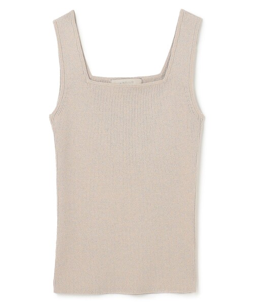 UNFILO(アンフィーロ)の「ラメリブタンクトップ(タンクトップ・レディース・ベージュ系/シルバー系/ブラック系・SMALL/MEDIUM)」の3枚目の写真