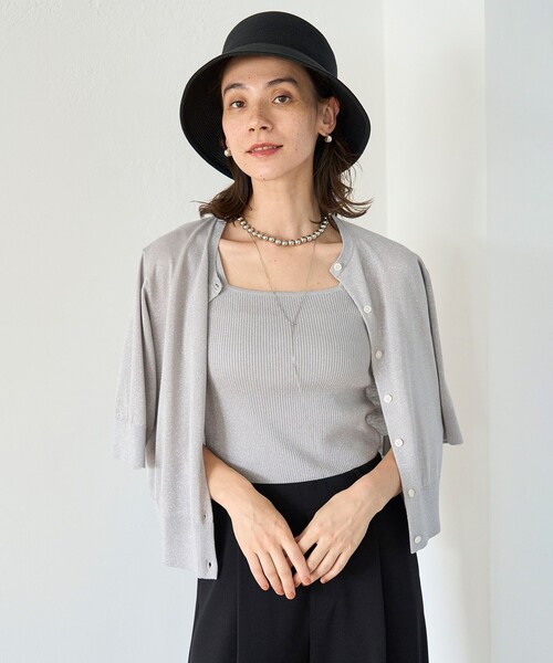 UNFILO(アンフィーロ)の「ラメリブタンクトップ(タンクトップ・レディース・ベージュ系/シルバー系/ブラック系・SMALL/MEDIUM)」の15枚目の写真