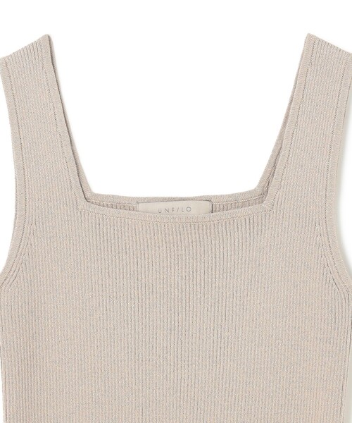UNFILO(アンフィーロ)の「ラメリブタンクトップ(タンクトップ・レディース・ベージュ系/シルバー系/ブラック系・SMALL/MEDIUM)」の8枚目の写真