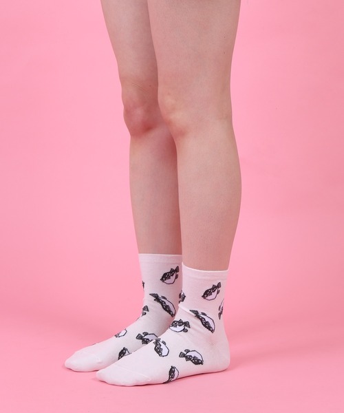 PUNYUS(プニュズ)の「フード総柄ソックス(FUGU RENNYU KIWI)(ソックス/靴下・レディース・その他1/その他2/その他4・FREE)」の7枚目の写真