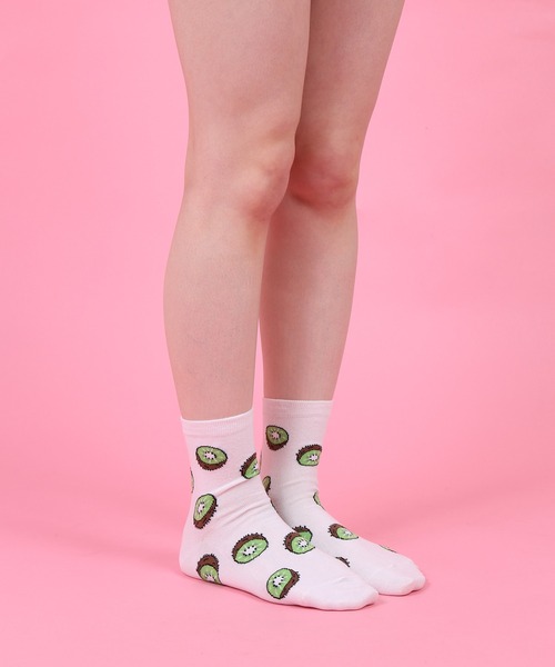 PUNYUS(プニュズ)の「フード総柄ソックス(FUGU RENNYU KIWI)(ソックス/靴下・レディース・その他1/その他2/その他4・FREE)」の8枚目の写真