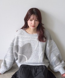 ニュアンス模様ニット/ニット