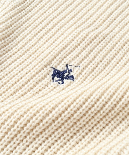 BEVERLY HILLS POLO CLUB（ビバリーヒルズポロクラブ）の「【BEVERLY HILLS POLO CLUB / ビバリーヒルズ ポロクラブ】方畦編み プルオーバー ポロ ニット セーター（ニット/セーター・メンズ・アイボリー/ブラック・M/L）」の17枚目の写真