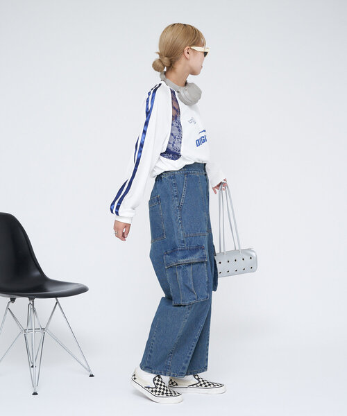 CONES BOSS（コーンズボス）の「【CONESBOSS/コーンズボス】デニムカーゴパンツ（デニムパンツ・レディース・ブラウン/ベージュ/ブルー・MEDIUM/SMALL）」の7枚目の写真