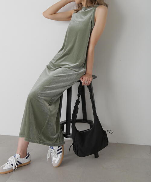 FREE'S MART（フリーズマート）の「◆ベロアアメスリタンクトップワンピース（ワンピース・レディース・ブラウン/グレー/カーキ・FREE）」の9枚目の写真