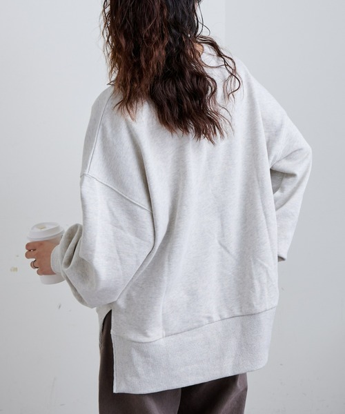 CIAOPANIC TYPY（チャオパニックティピー）の「サイドスリットカレッジスウェット（スウェット・レディース・チャコールグレー/グレー/オフホワイト/ブラウン/ホワイト/ダークグレー/ネイビー/ライトグレー/ピンク/オリーブ/バーガンディー・ONE SIZE）」の21枚目の写真