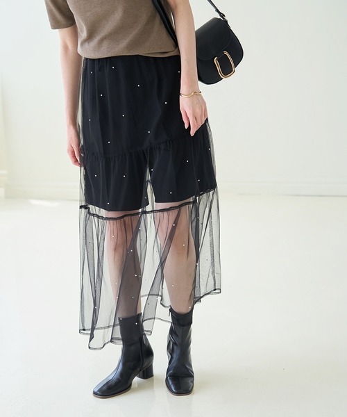 ROPE' PICNIC（ロペピクニック）の「ミドルスクエアストレッチブーツ（ブーツ・レディース・ブラック・24.5cm/24.0cm/23.5cm/23.0cm）」の2枚目の写真