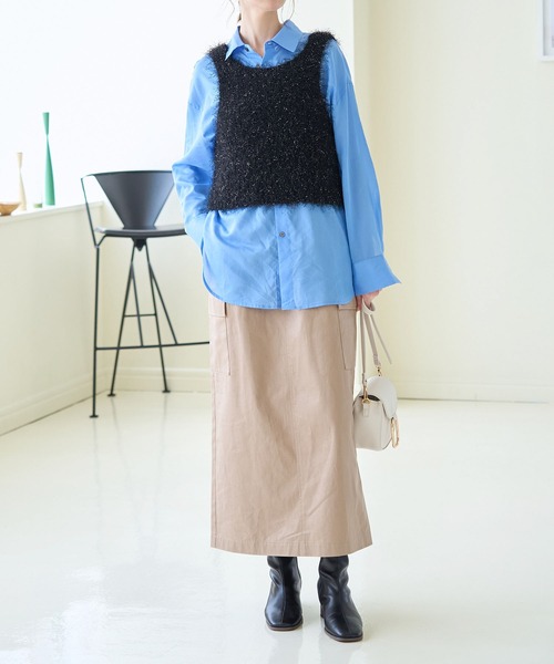 ROPE' PICNIC（ロペピクニック）の「ミドルスクエアストレッチブーツ（ブーツ・レディース・ブラック・24.5cm/24.0cm/23.5cm/23.0cm）」の3枚目の写真